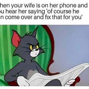 wife on the phone